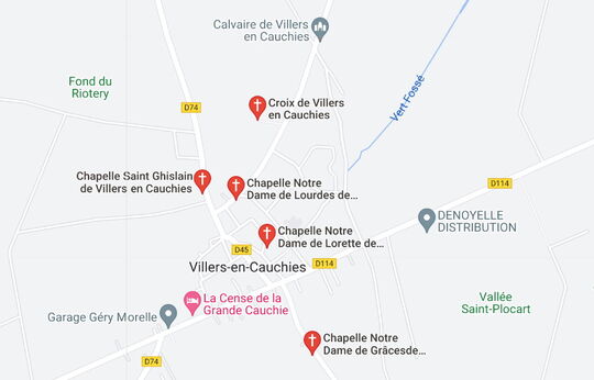 Carte des chapelles
